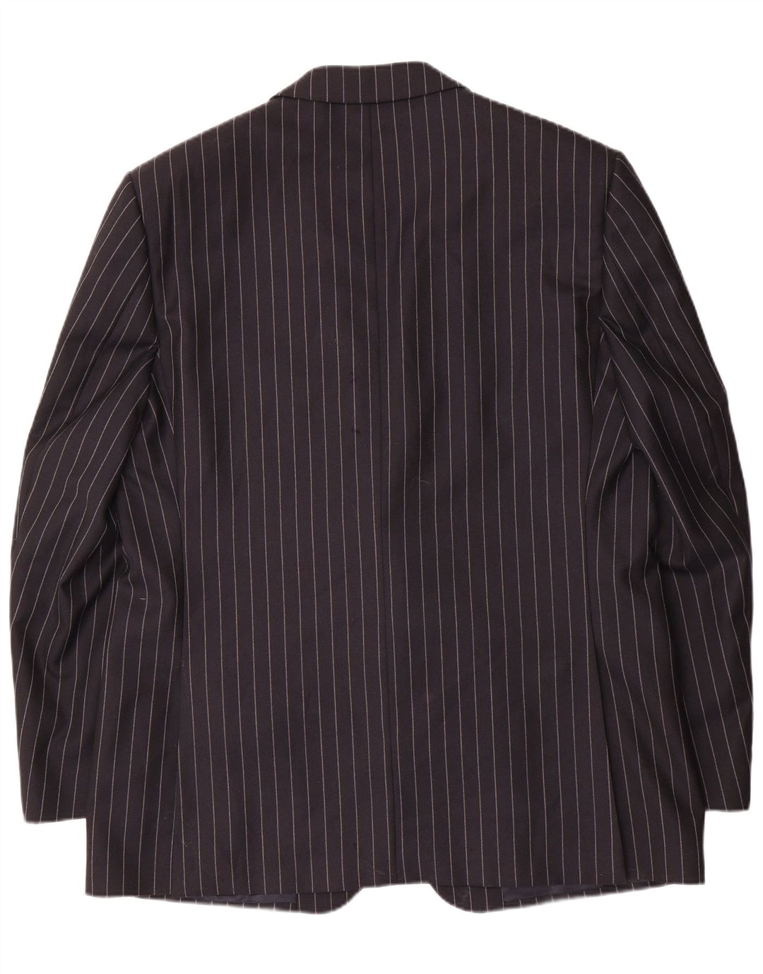 Jachetă pentru bărbați Aquascutum cu 2 nasturi Marea Britanie 48 3XL Lână cu dungi albastru bleumarin