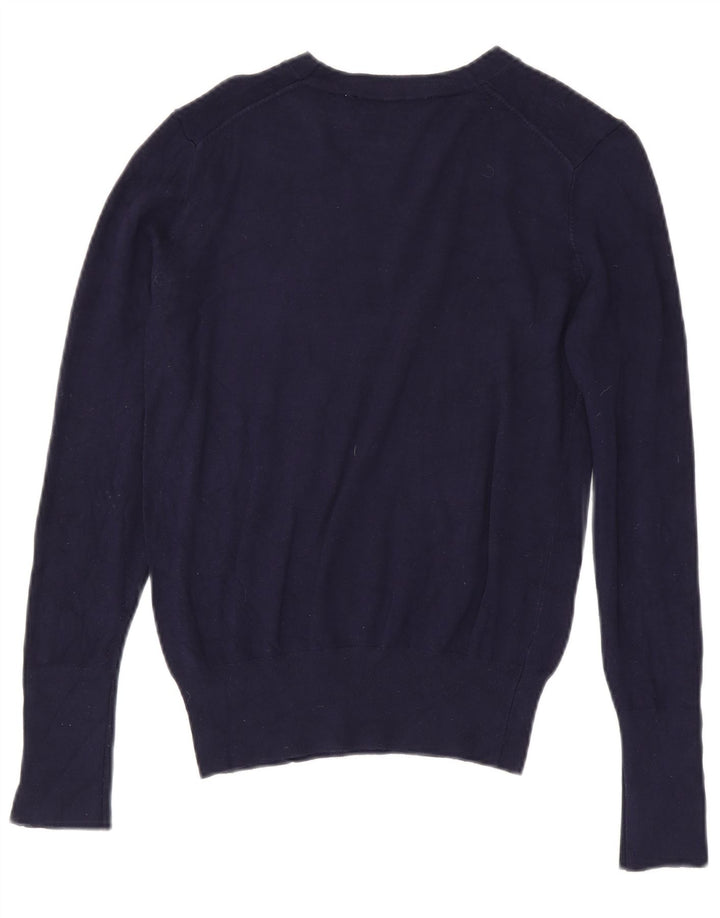 Pulover pentru femeie Zara cu gât de barcă UK 12 Medium Bleumarin