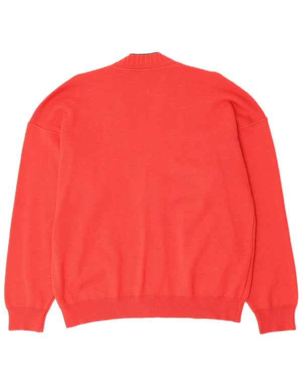 Pulover Cardigan Vintage pentru bărbați IT 50 Lână roșie medie