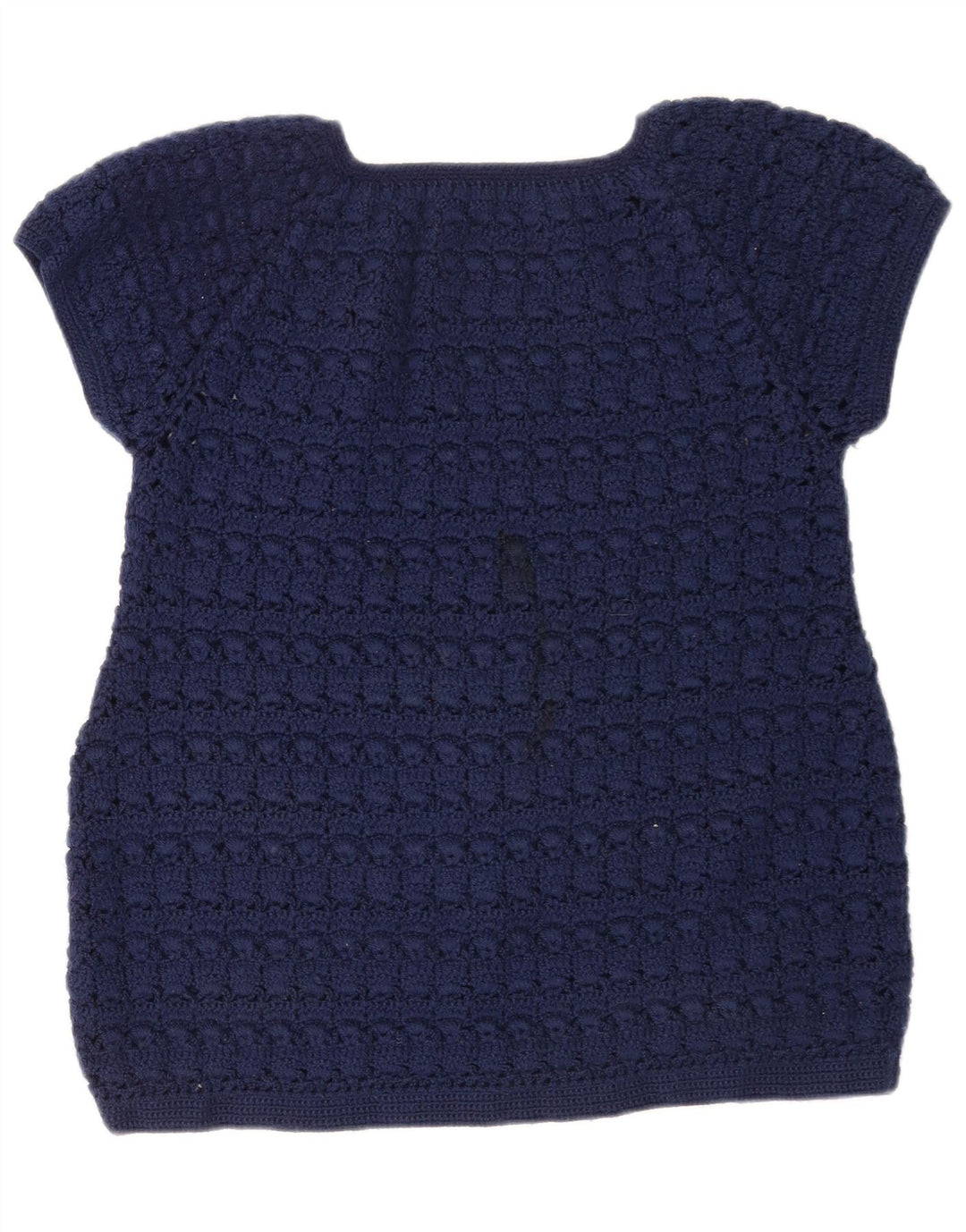 Bluză din tricot vintage pentru femei UK 12 Medium Bleumarin