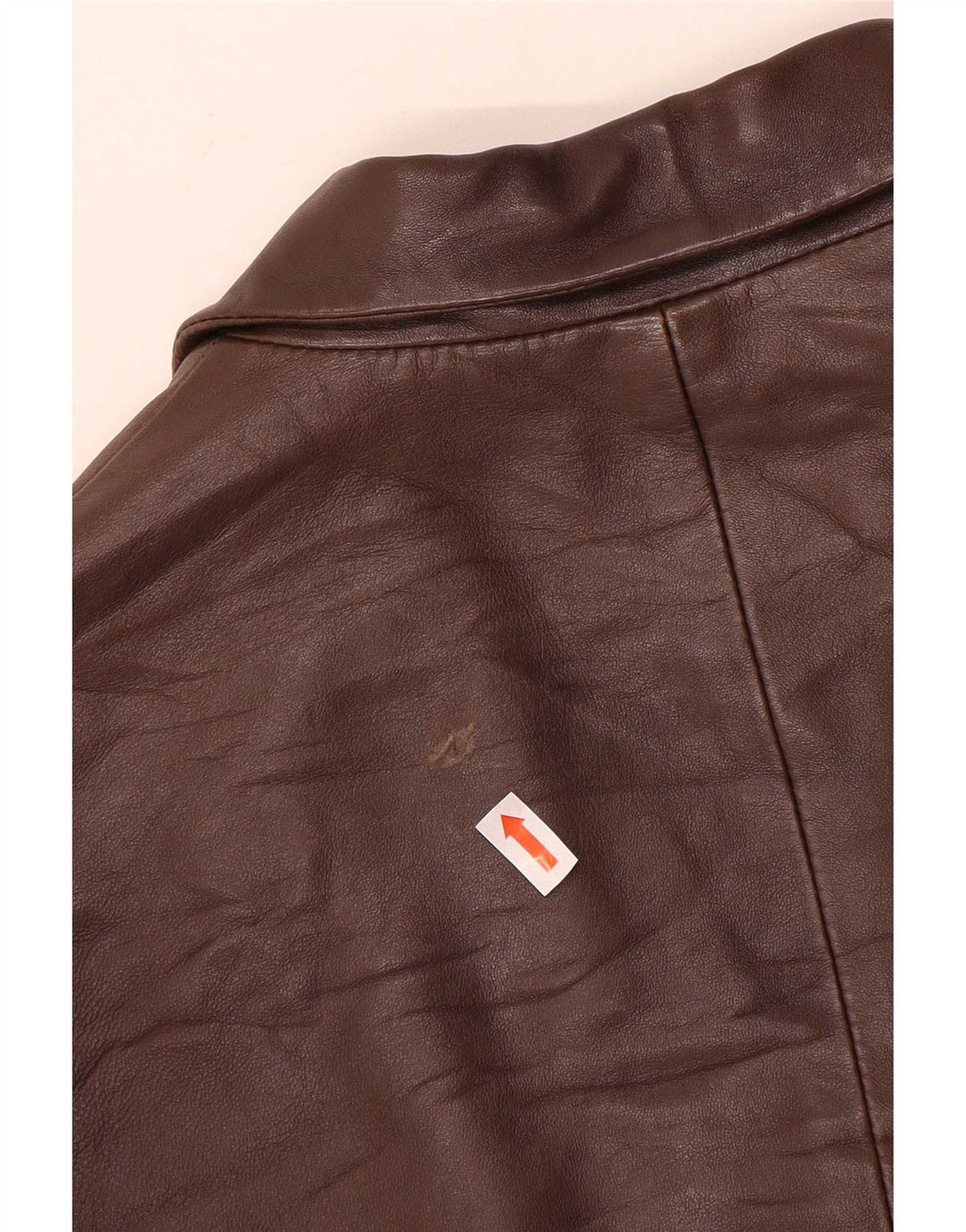 Jachetă pentru femei Evolution din piele cu 3 nasturi IT 48 XL Maro Colorblock