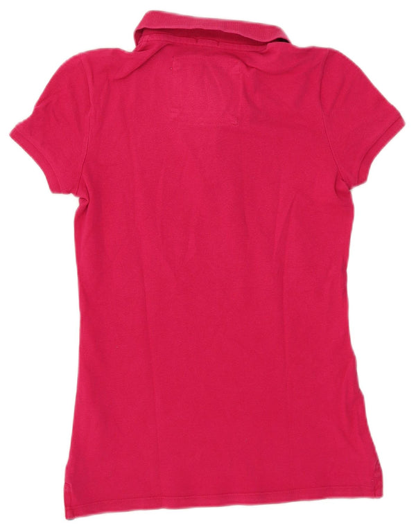 Tricou polo Abercrombie & Fitch pentru femei UK 10 mic bumbac roz