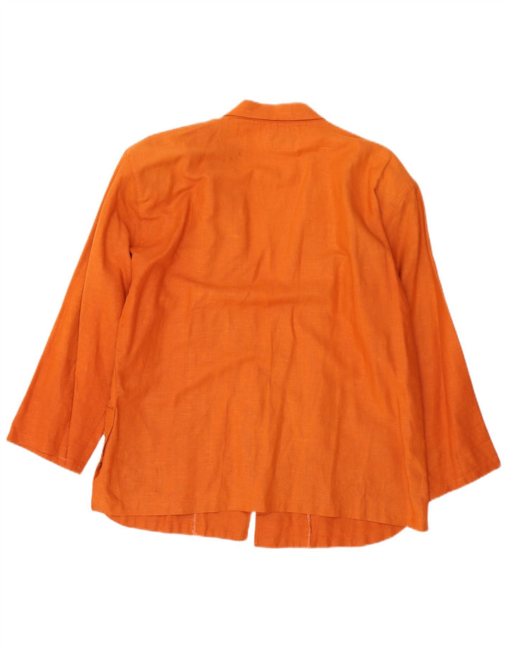 Jachetă vintage pentru femei cu 1 nasture, UK 18 XL portocaliu