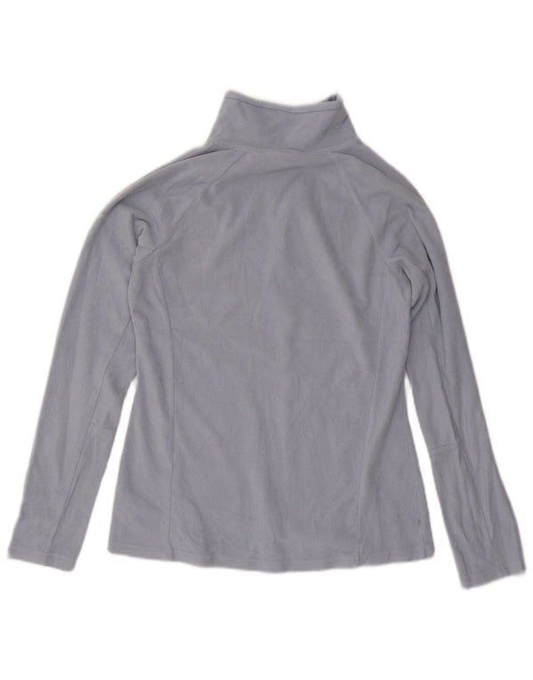 Pulover din lână Columbia, cu fermoar, pentru femei, UK 10, poliester albastru mic