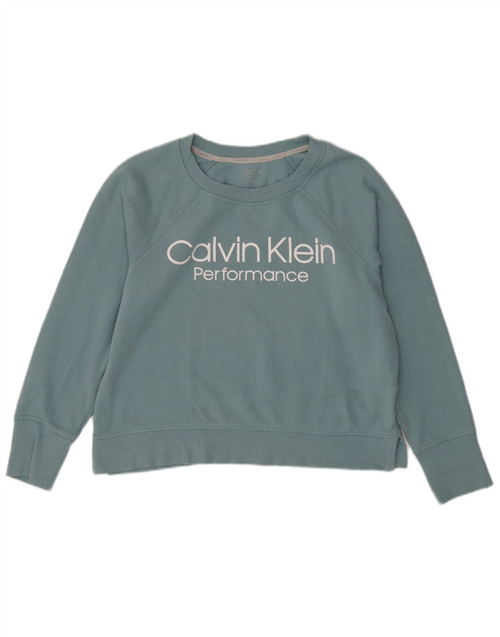 CALVIN KLEIN Pulover supradimensionat pentru femei UK 10 Small Green