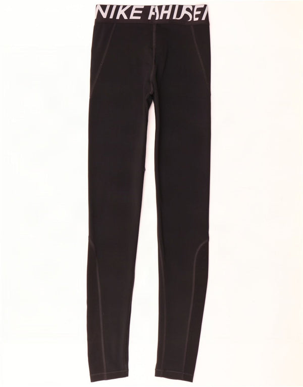 Leggings Nike Dri Fit Graphic pentru femei UK 8 Small Black