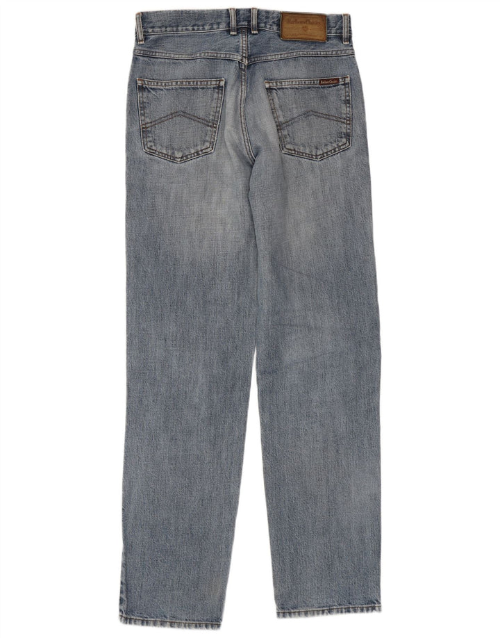 Marlboro Classics Blugi Distressed drepte pentru bărbați W32 L34 Bumbac albastru