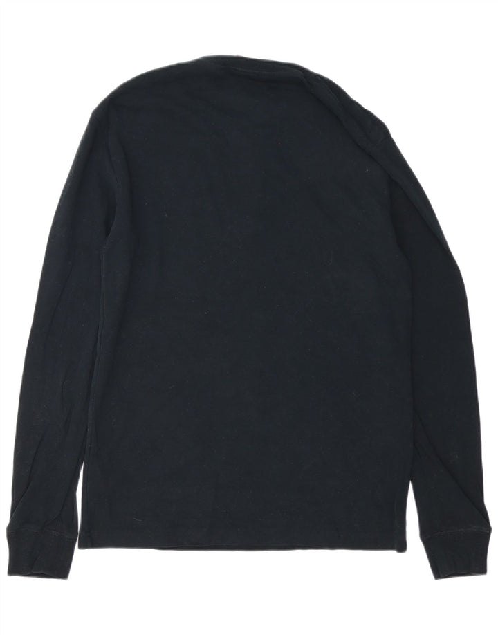 Top pentru bărbați Superdry cu mânecă lungă, mare, negru, bumbac