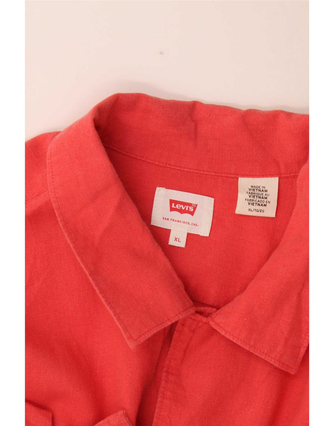 Cămașă cu mânecă scurtă pentru bărbați Levi's XL, roșu