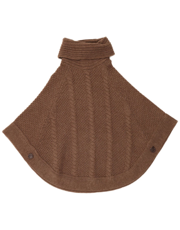 Jumper poncho supradimensionat pentru femei Joules UK 10 mic maro acrilic