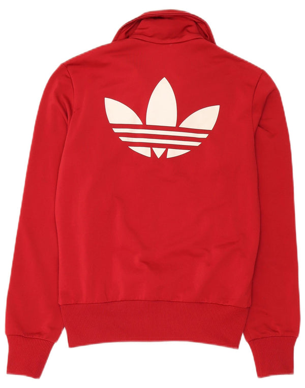 Jachetă de top pentru trening grafic Adidas pentru femei EU 36 Poliester roșu mic