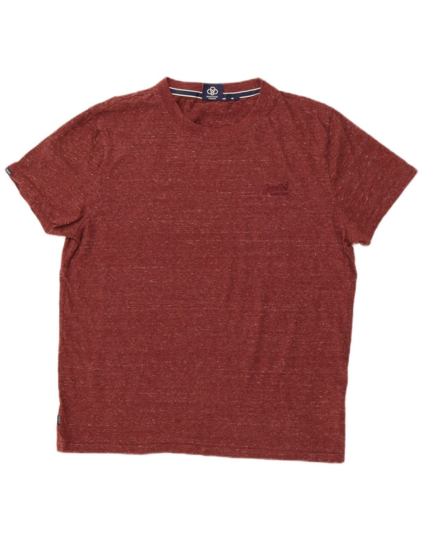 SUPERDRY tricou pentru bărbați Top 2XL burgundy bumbac cu pete