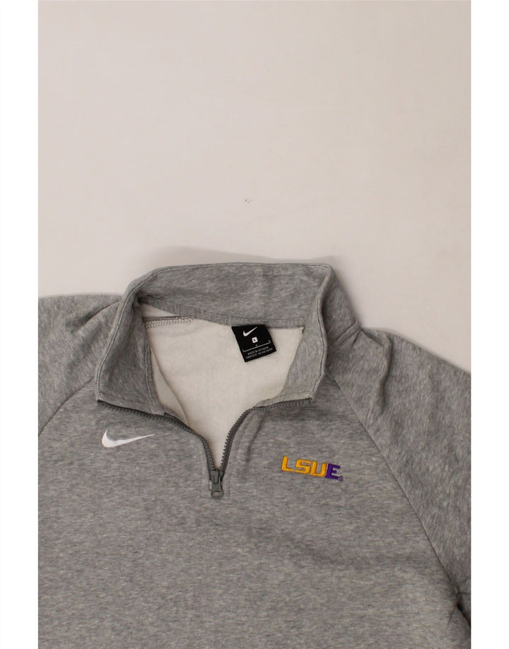 NIKE Mens Zip Neck Sweatshirt Jumper Large Grey Cotton Vintage Nike and Second-Hand Nike from Messina Hembry 