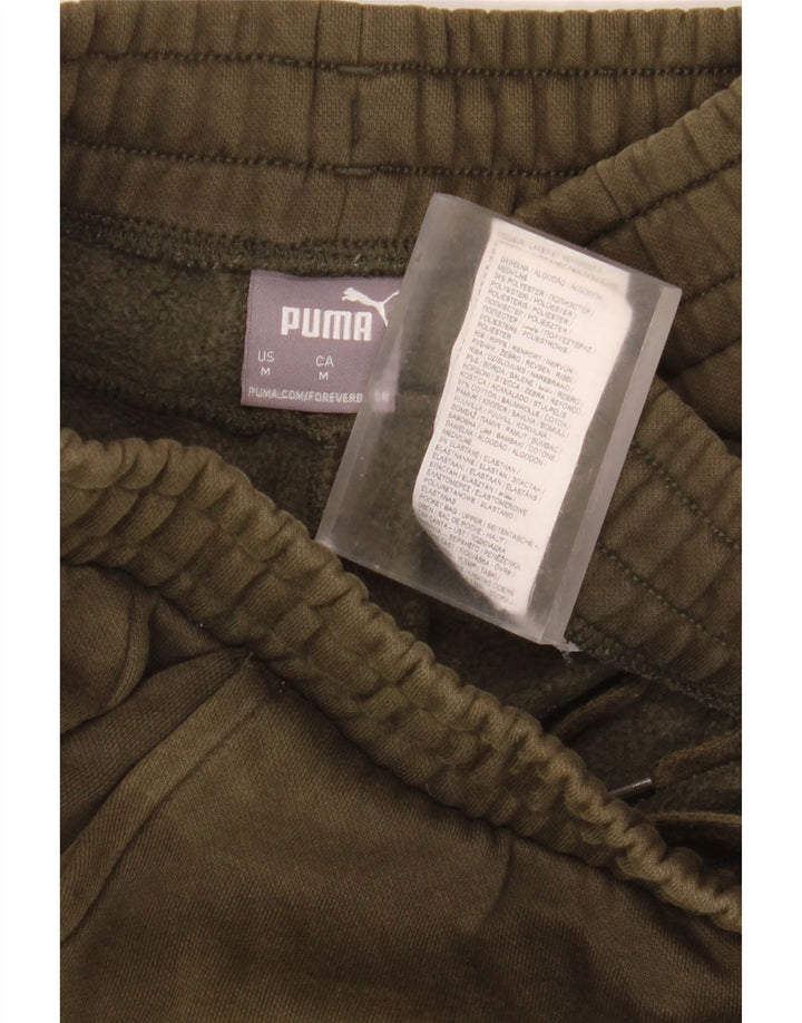 Pantaloni de trening Puma pentru bărbați Joggeri, bumbac mediu kaki