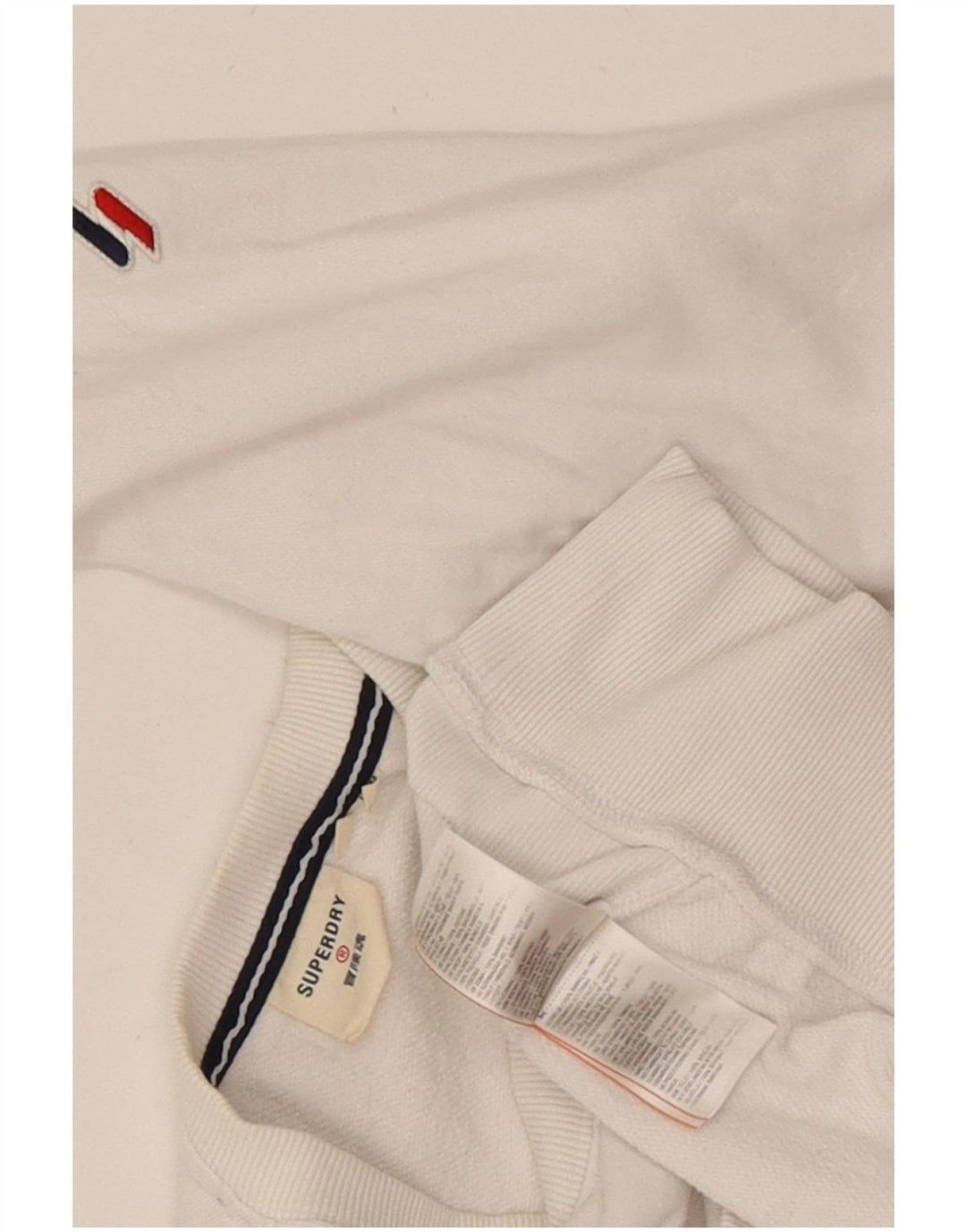 Pulover Superdry pentru damă, UK 14, mare, alb, bumbac