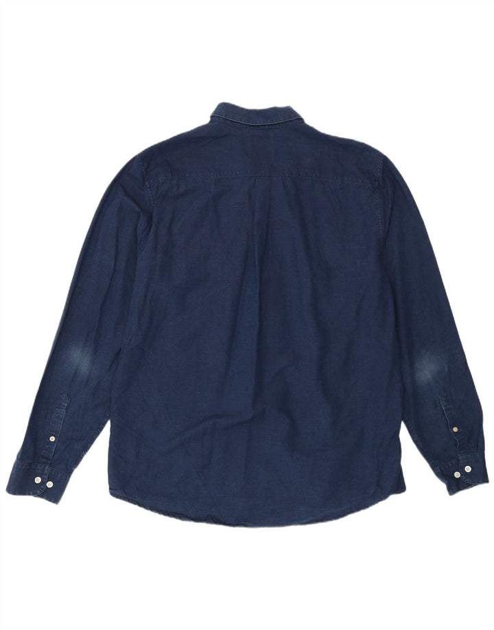 Cămașă de blugi pentru bărbați SUPERDRY, cu tăiere obișnuită, 3XL, bumbac bleumarin