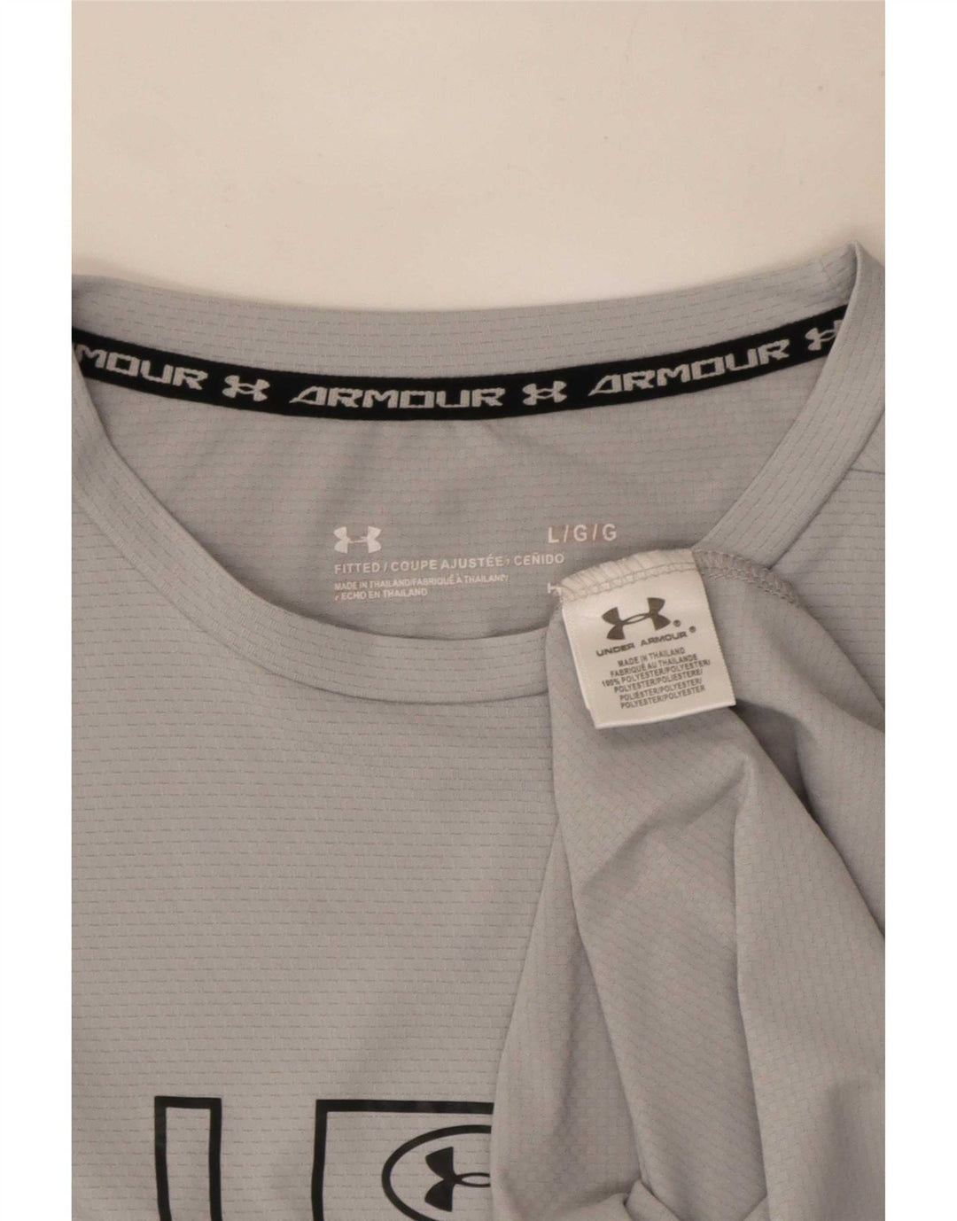 Tricou grafic Under Armour pentru bărbați Top mare poliester gri