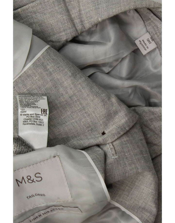 Jachetă pentru bărbați Marks & Spencer, cu 2 nasturi, IT 48, in gri mediu