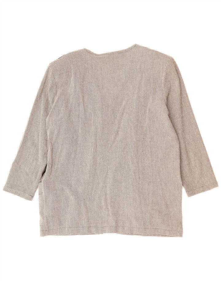 Jachetă vintage supradimensionată pentru femei UK 16, mare, gri Colorblock