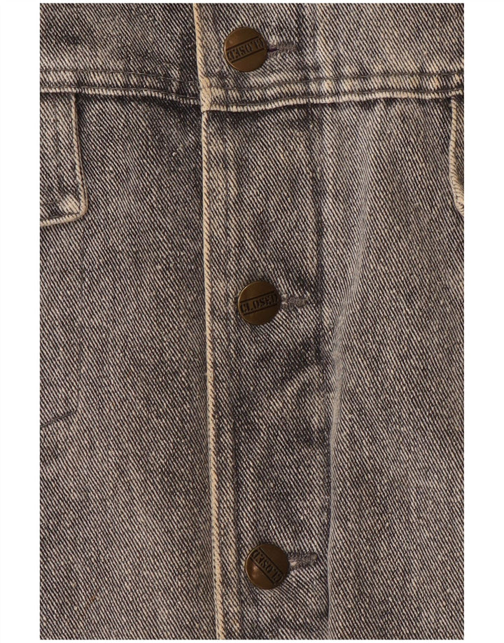 ÎNCHIS Jachetă de blugi supradimensionată pentru femei UK 14 Large Gri