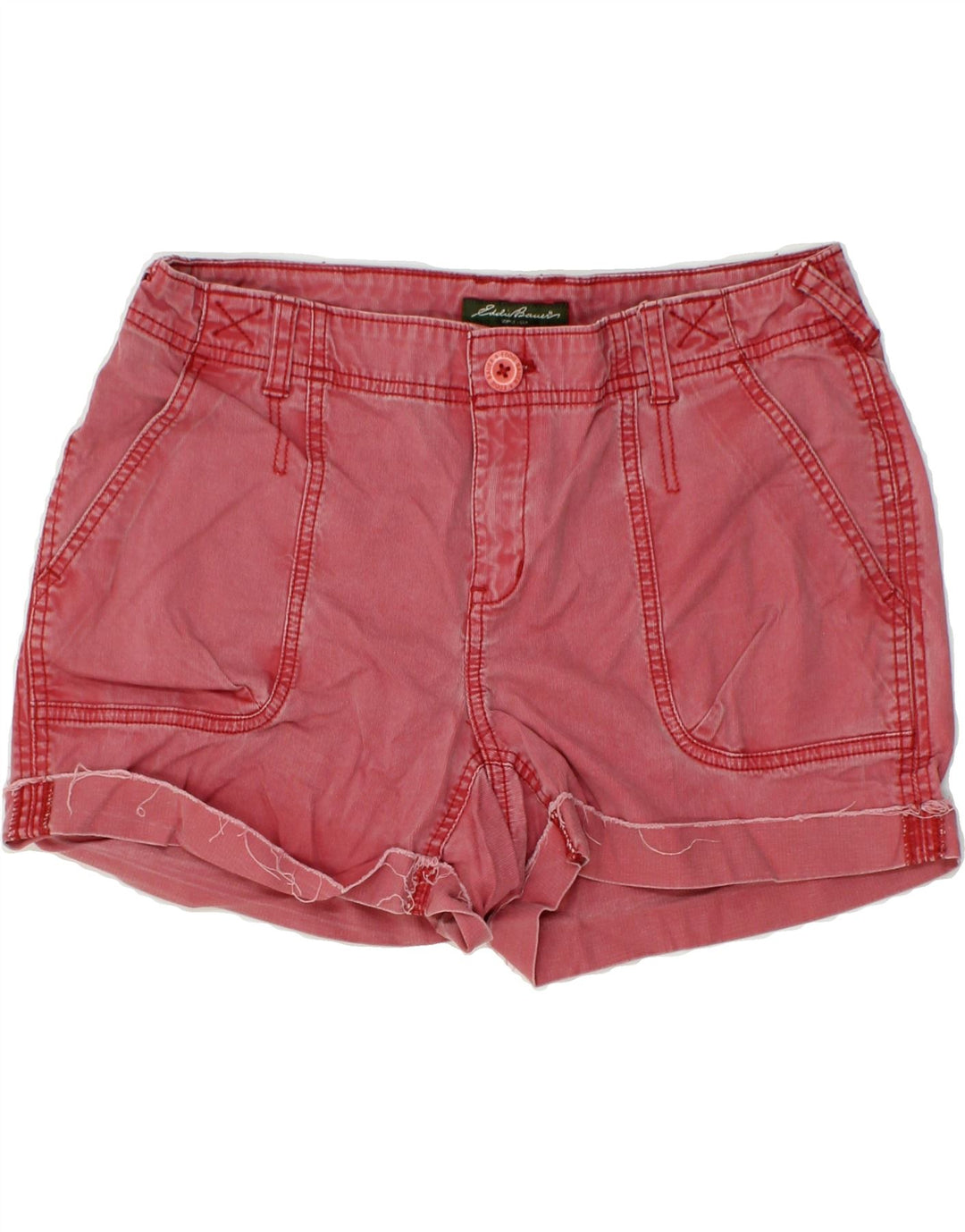 EDDIE BAUER Womens Mercer Fit Chino Shorts US 6 Medium W30 Red Vintage Eddie Bauer and Second-Hand Eddie Bauer from Messina Hembry 