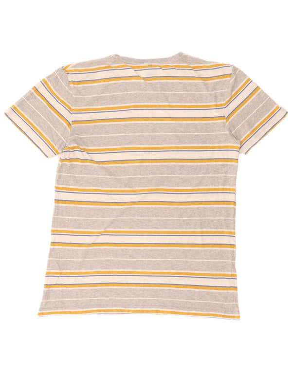 Tricou pentru bărbați Quiksilver Top din bumbac cu dungi gri mediu