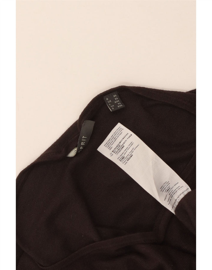 Esprit Tricou supradimensionat cu paragate pentru femei UK 18 XL Viscoză maro