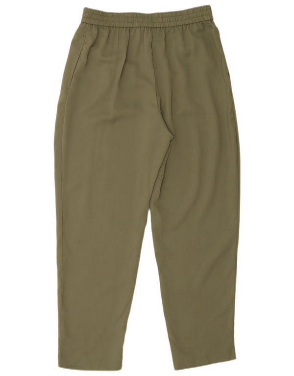 Zara Womens Tracksuit Trousers UK 8 Small Khaki Polyester