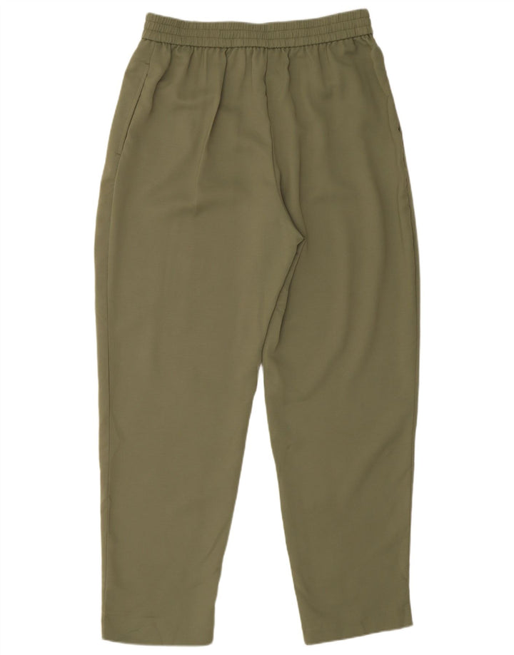 Pantaloni de trening Zara pentru femei UK 8 Small Kaki Poliester