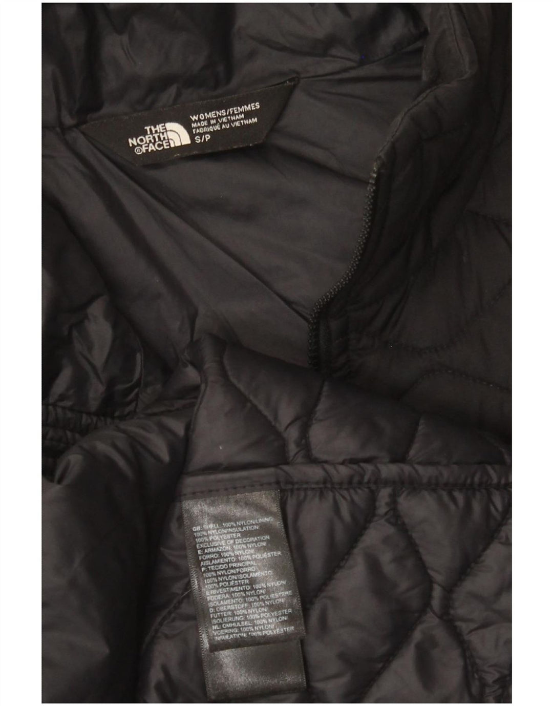 Jachetă matlasată The North Face pentru femei UK 10 Small Black Nylon