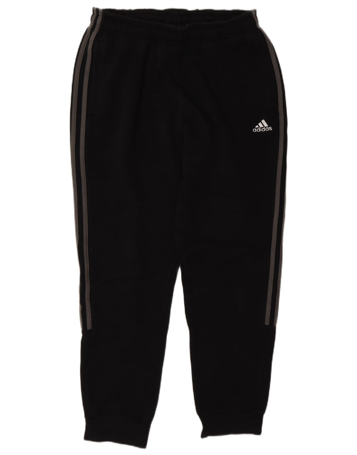 Pantaloni de trening Adidas pentru bărbați Joggeri, bumbac mediu negru