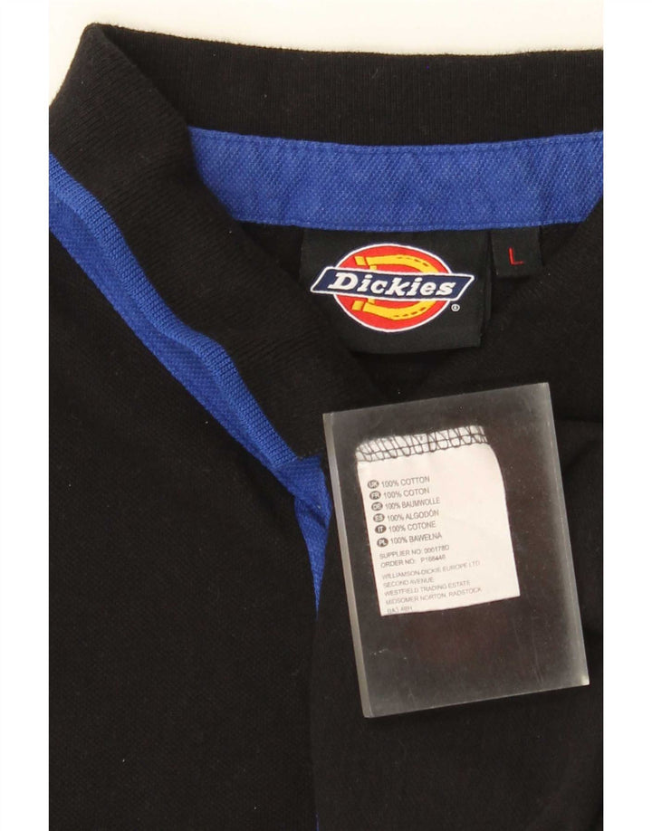 Tricou polo pentru bărbați Dickies, bumbac negru mare