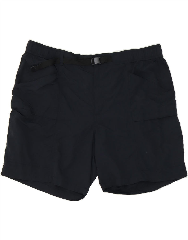 EDDIE BAUER Mens Cargo Shorts 2XL W44 Navy Blue Nylon Vintage Eddie Bauer and Second-Hand Eddie Bauer from Messina Hembry 