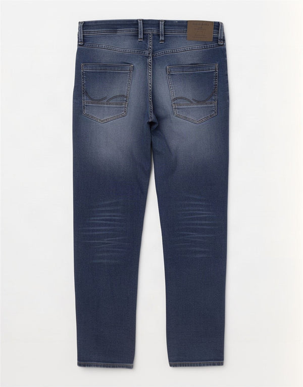 Blugi Jack & Jones Tim Slim pentru bărbați W32 L30 bumbac albastru