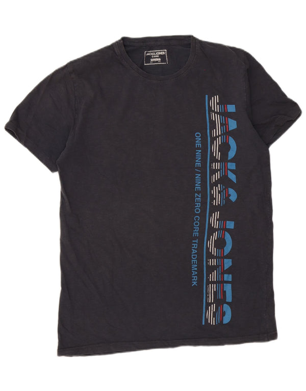 Tricou cu grafic Jack & Jones pentru bărbați, cu croială obișnuită, mare, gri, bumbac