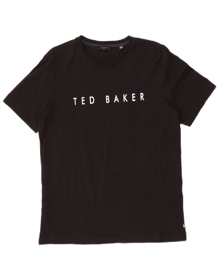 Tricou grafic pentru bărbați Ted Baker Mărimea 3, bumbac mediu negru