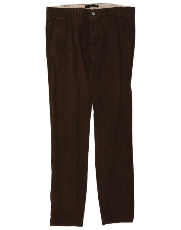 Pantaloni chino slim pentru bărbați Zara EU 44 Large W34 L34 Maro Bumbac