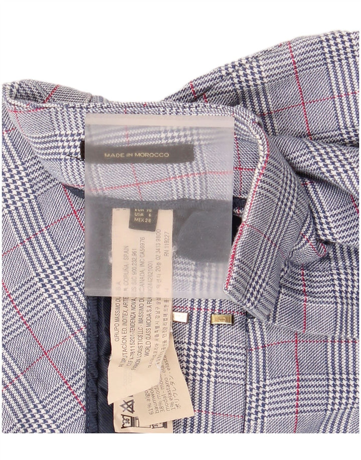 Pantaloni chino Massimo Dutti pentru femei EU 38 Small W30 L26 Blue Houndstooth