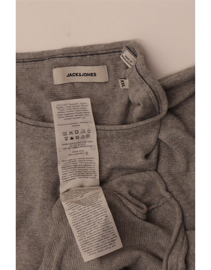 Pulover Jack & Jones pentru bărbați, cu gât crew, 2XL, gri