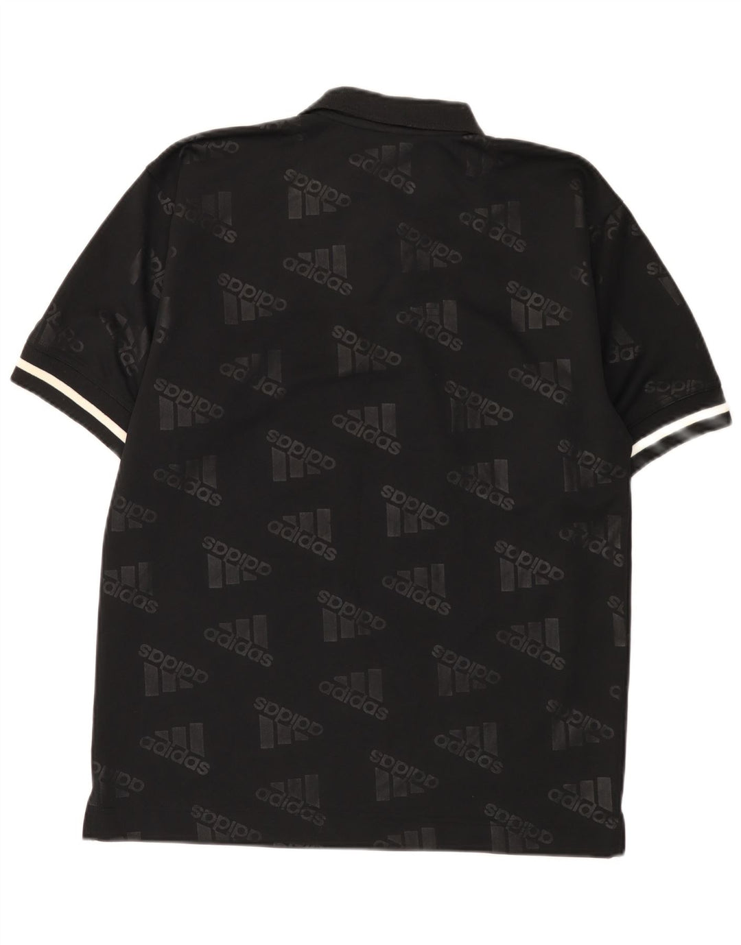 Tricou polo cu grafic pentru bărbați Adidas UK 36/38 Poliester negru mic
