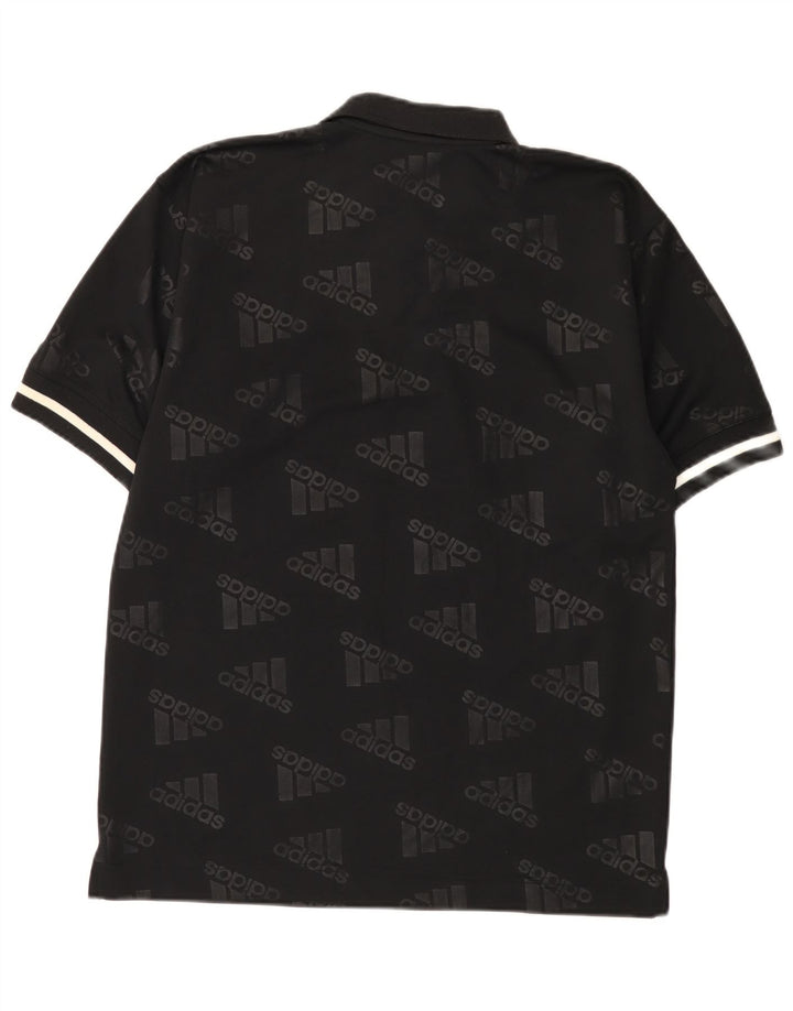 Tricou polo cu grafic pentru bărbați Adidas UK 36/38 Poliester negru mic