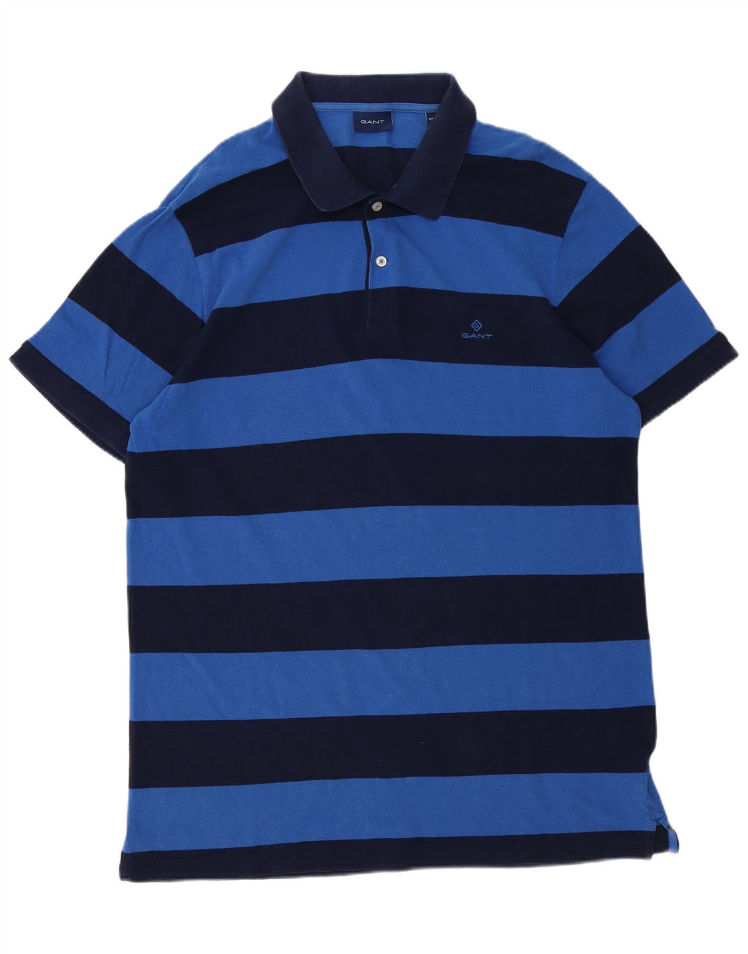 Tricou polo pentru bărbați Gant 2XL, bumbac cu dungi albastre