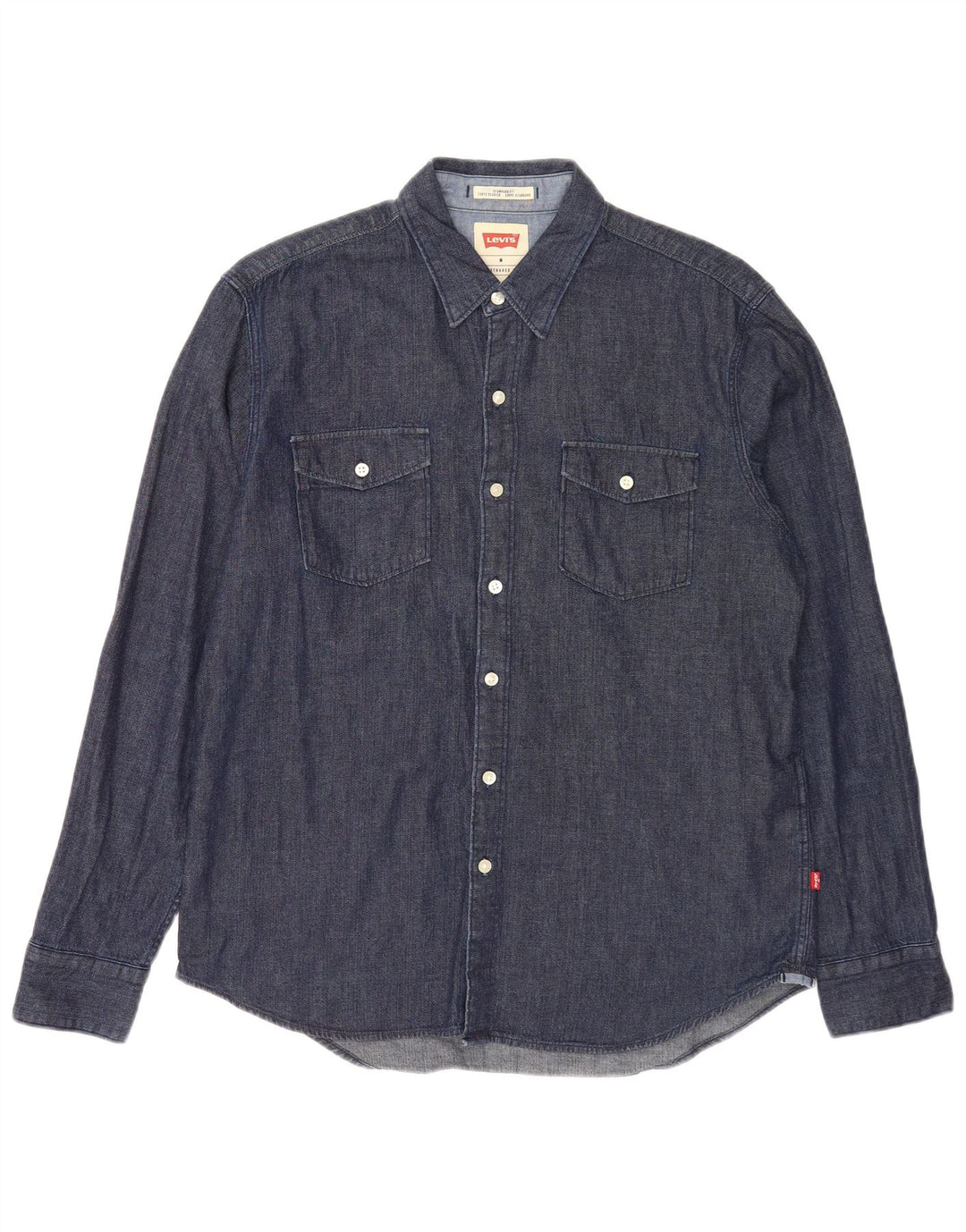 Cămașă Levi's pentru bărbați, cu ajustare standard, din denim, bumbac mediu albastru bleumarin