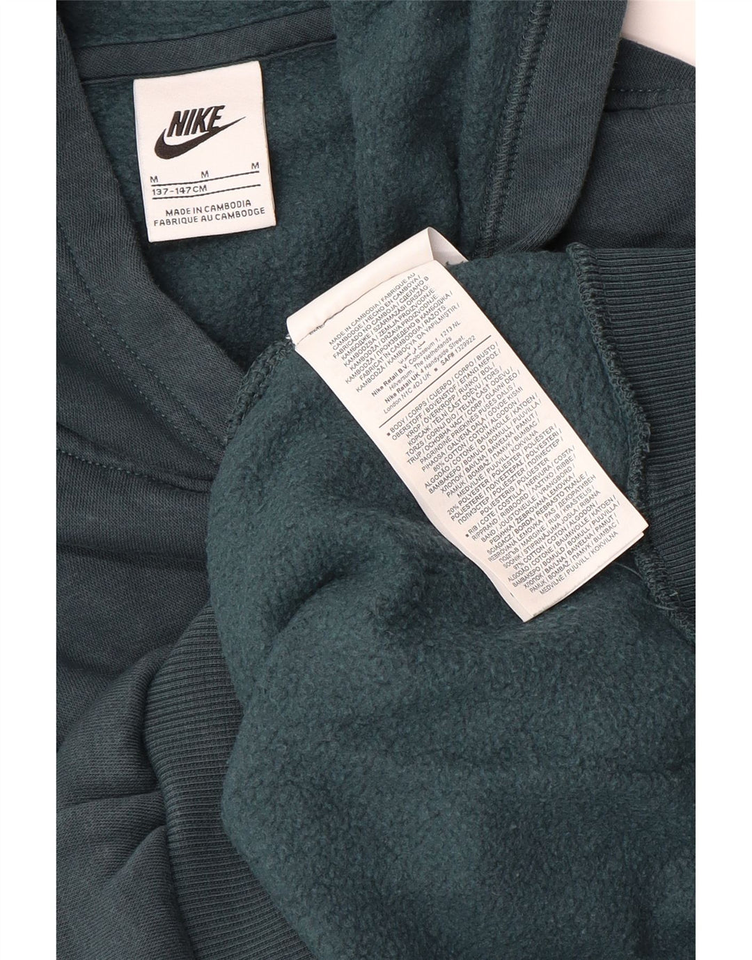 Pulover NIKE pentru băieți, 10-11 ani, bumbac verde mediu