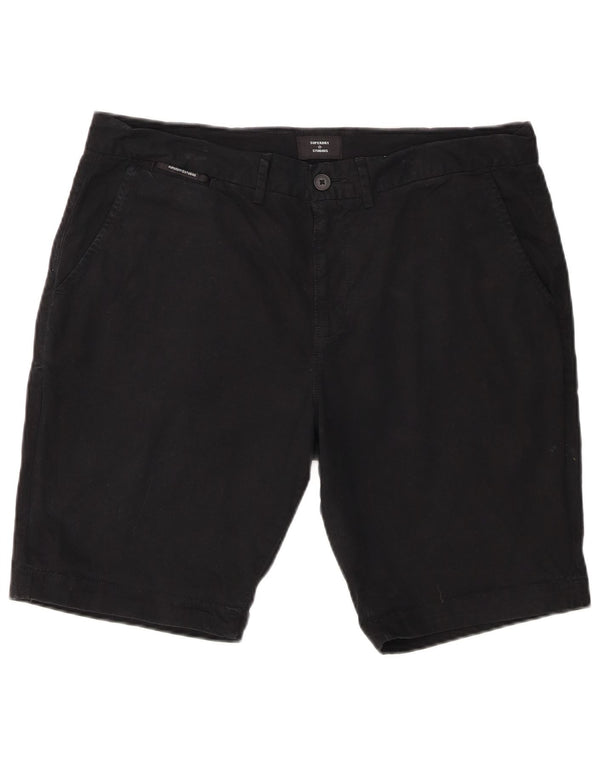 Pantaloni scurti chino pentru bărbați Superdry W36, bumbac negru mare