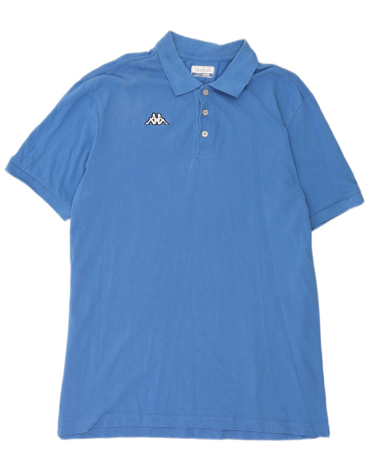 Cămașă polo pentru bărbați Kappa 3XL, bumbac albastru