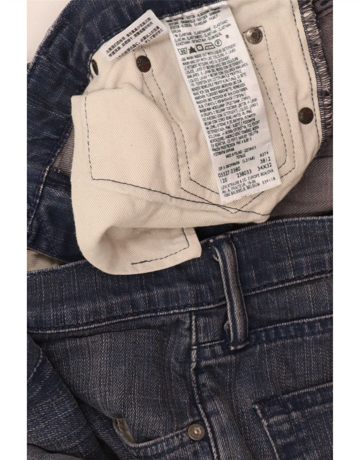 Blugi pentru bărbați Levi's 527 Bootcut W34 L32 Bumbac albastru