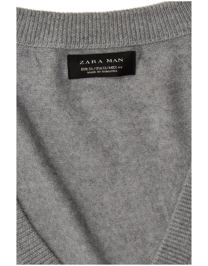 Pulover cardigan pentru bărbați Zara XL gri