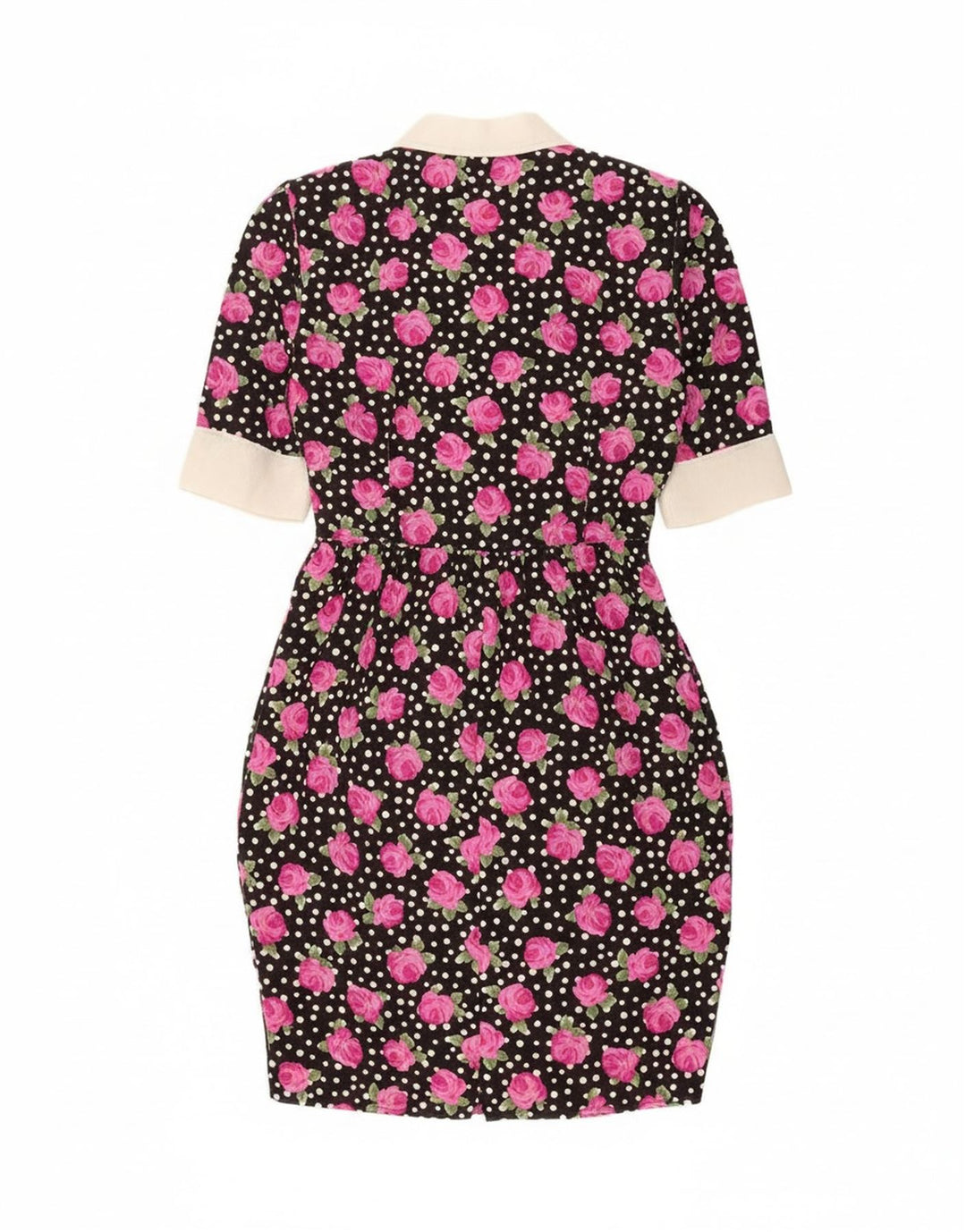 Rochie de damă vintage bodycon IT 46 Poliester floral negru mare