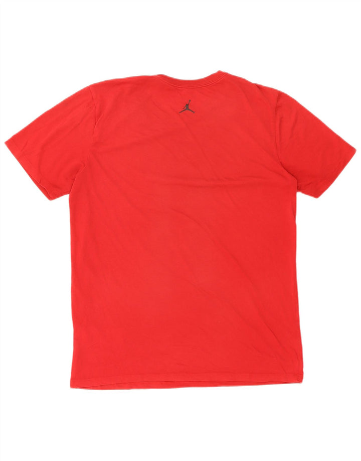Tricou grafic Dri Fit JORDAN pentru bărbați Top din bumbac roșu mediu